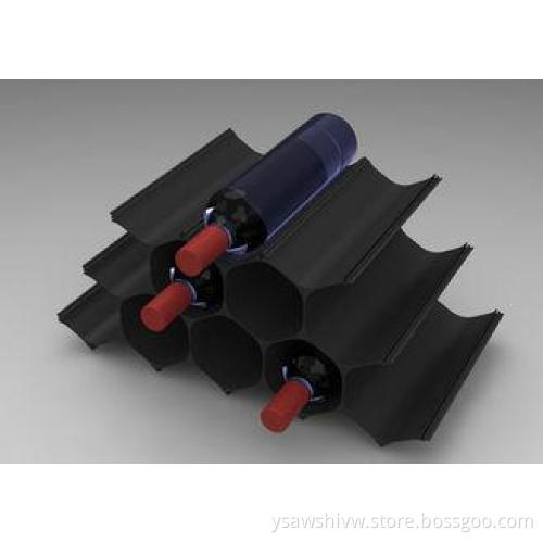 Modern Black Beer Display Rack , Durable Metal Wine Holders